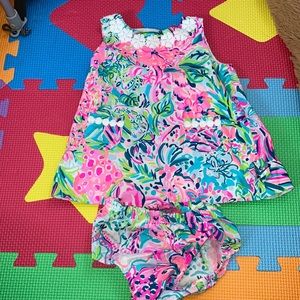 Lilly Pulitzer baby dress with diaper cover